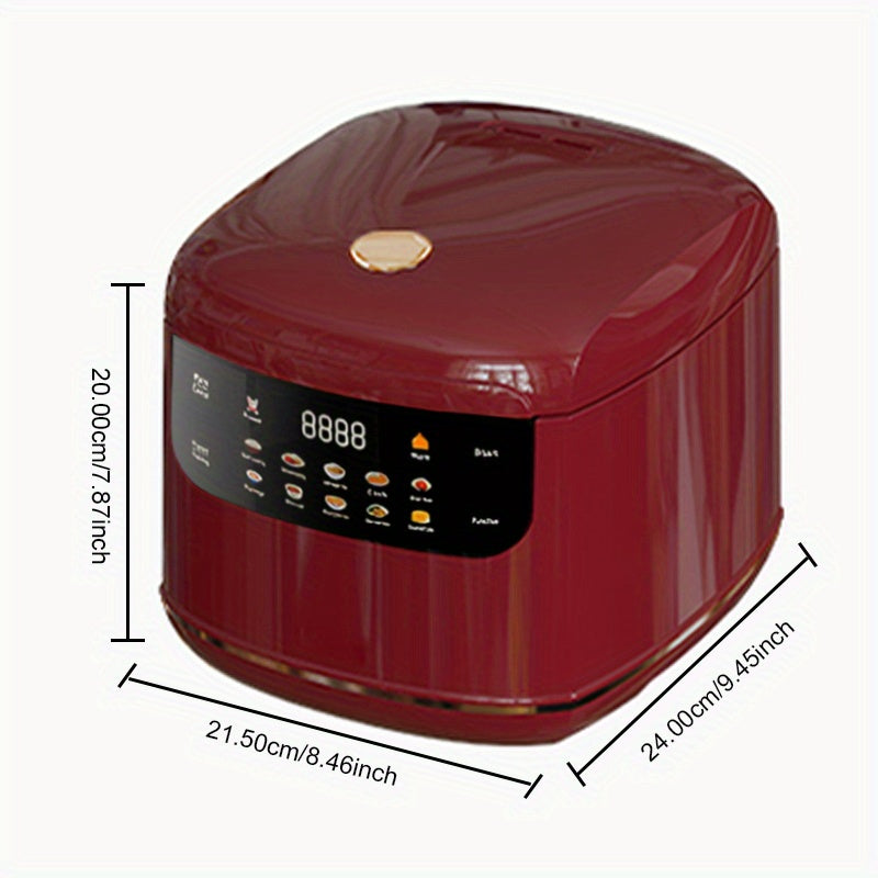 Mini Smart Rice Cooker Steamer 10-in-1 Multi Cooker 2L Nonstick Portable
