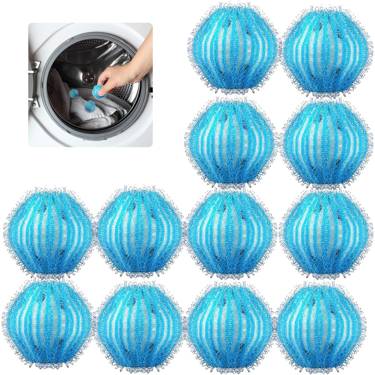 12 Pieces Lint Remover for Washing Machine Hair and Fuzz Catcher Laundry Accessories