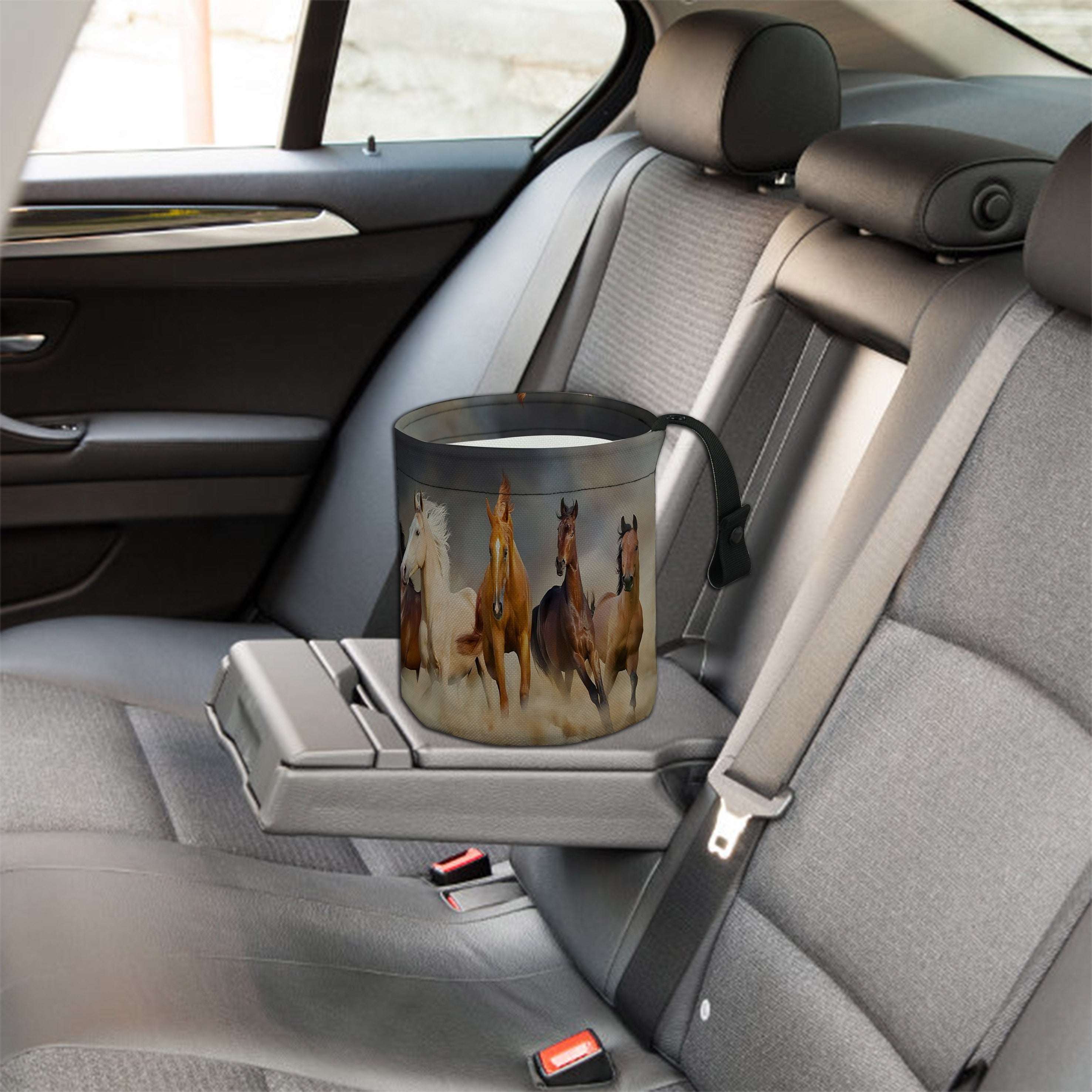 Мусорный бак для лошадиных карет с регулируемым ремнем, переносной органайзер для мусора