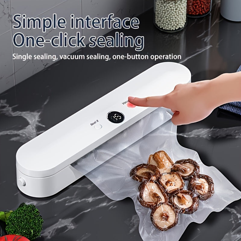 European Vacuum Sealer Machine with Digital Display for Wet and Dry Foods Compact 220V