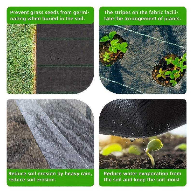 Heavy Duty PP Woven Ground Cover Fabric for Horticulture Agriculture Landscaping 50/100m