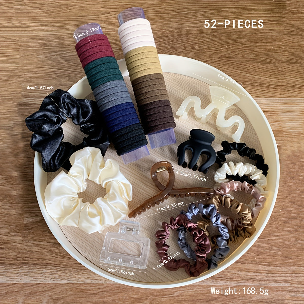 Hair Accessory Collection 65/52/75 Pieces Claw Clips Scrunchies and More for Stylish Looks