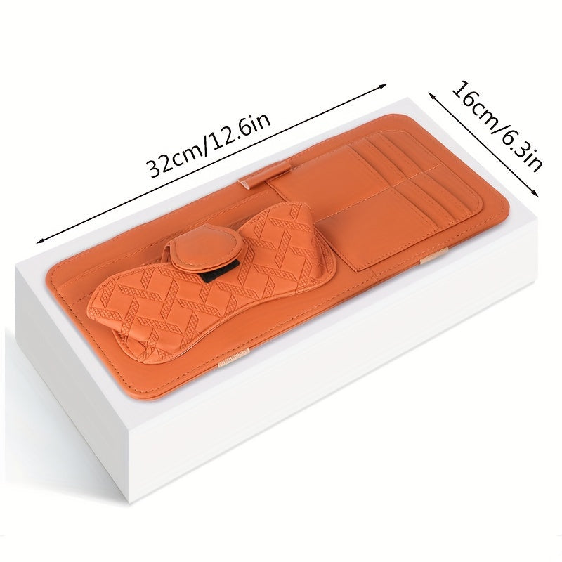 Car Sun Visor Organizer with Multiple Pockets Credit Card Slots Universal Fit