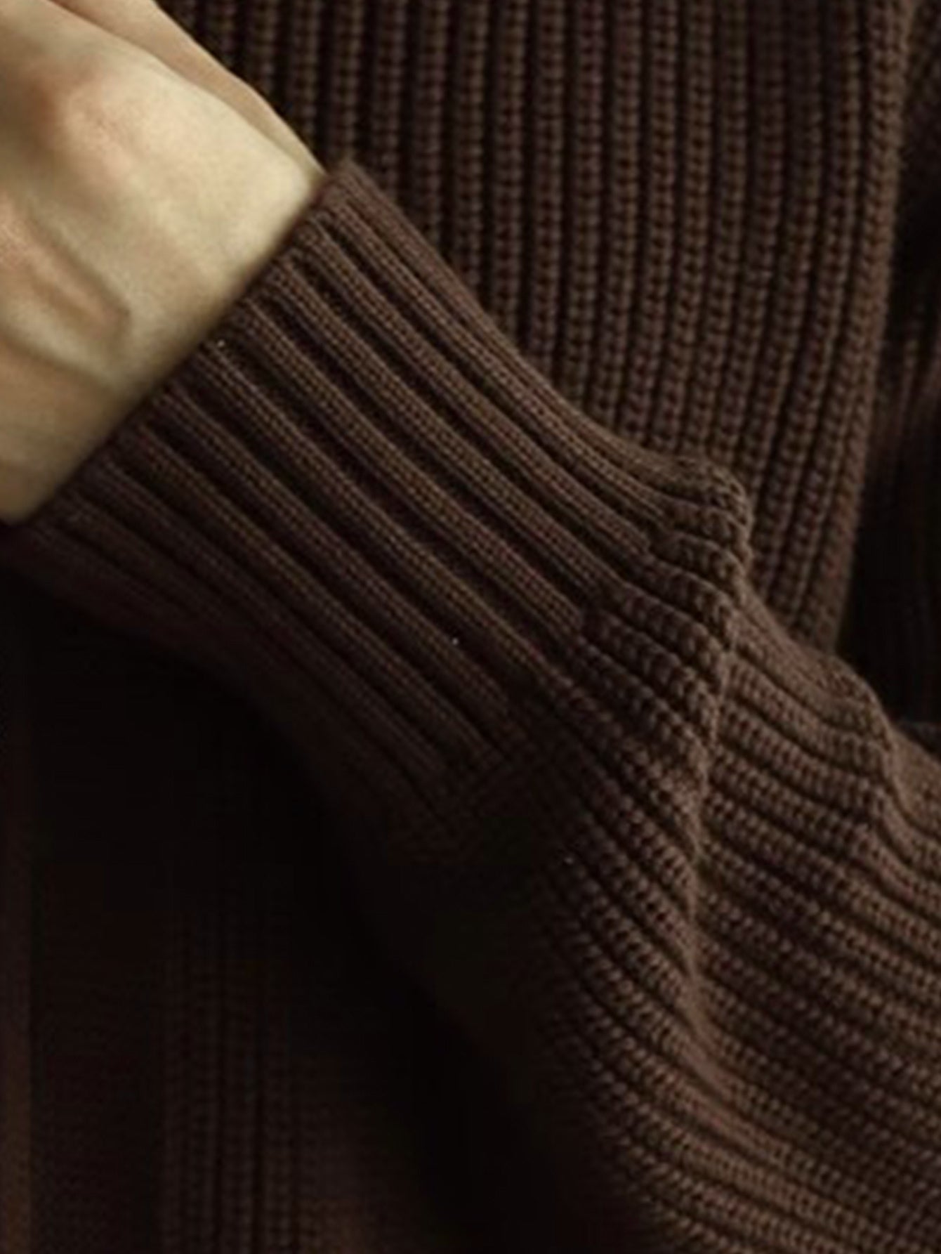 Kuz va qish uchun erkaklar trikotaj fermuarlı kardigan, tasodifiy va iliq, turli xil yelka bilan.