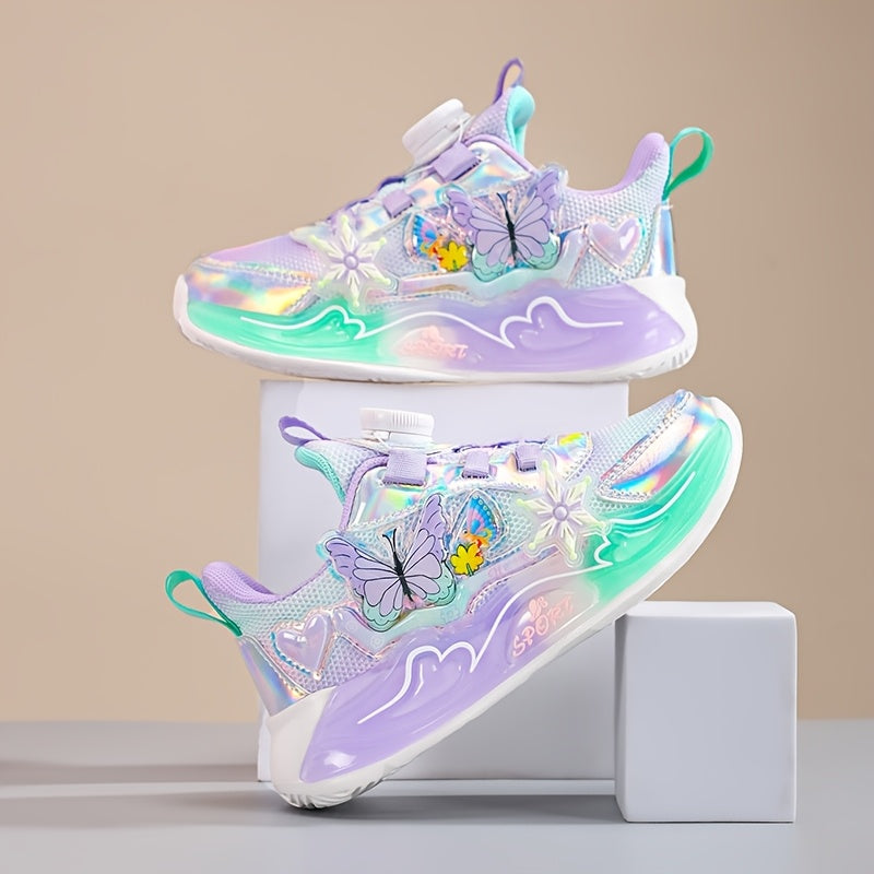 Girls Casual Sneakers with Cartoon Designs for Spring and Fall