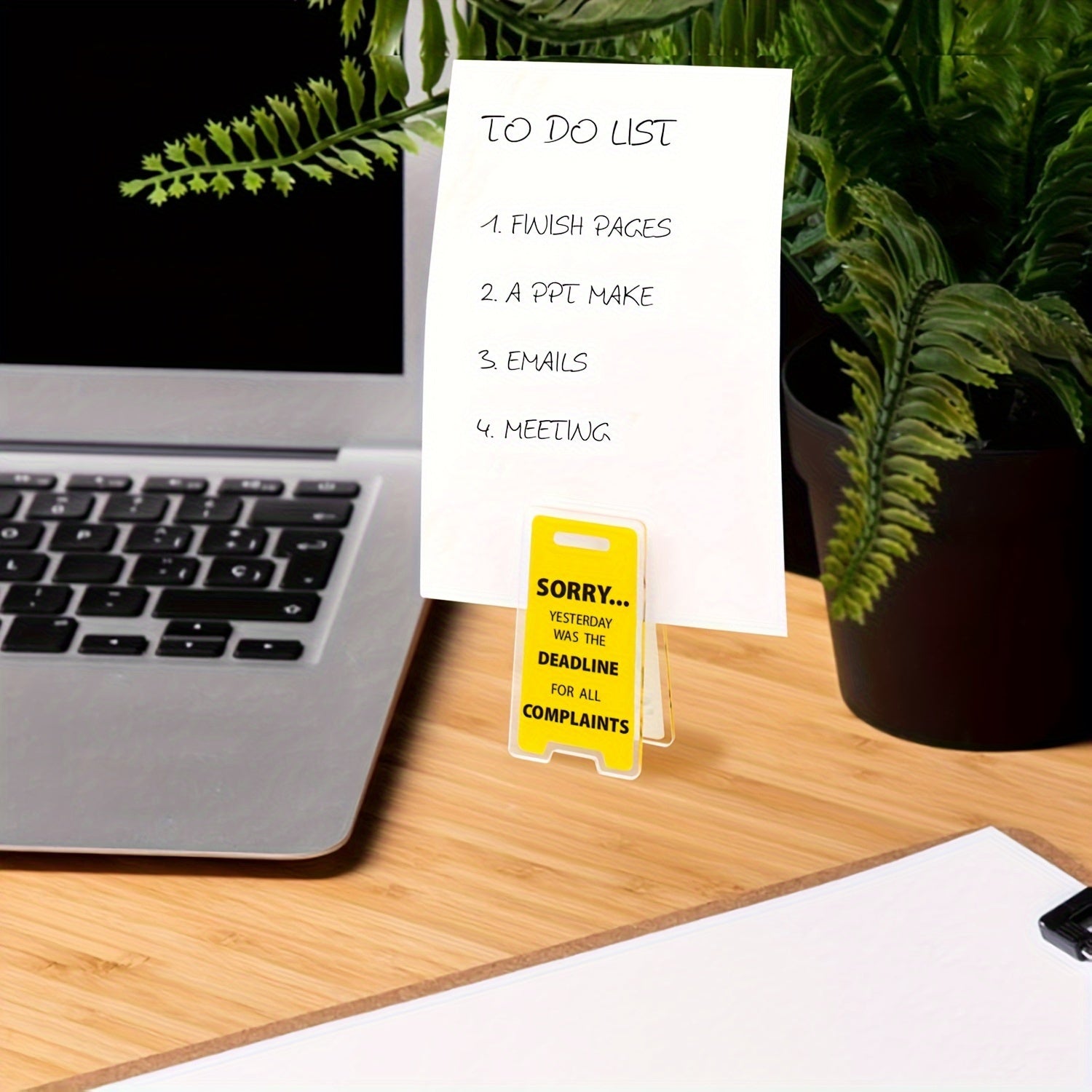 Set of 3 Acrylic Office Desk Signs Funny Room Decor Gifts for Colleagues