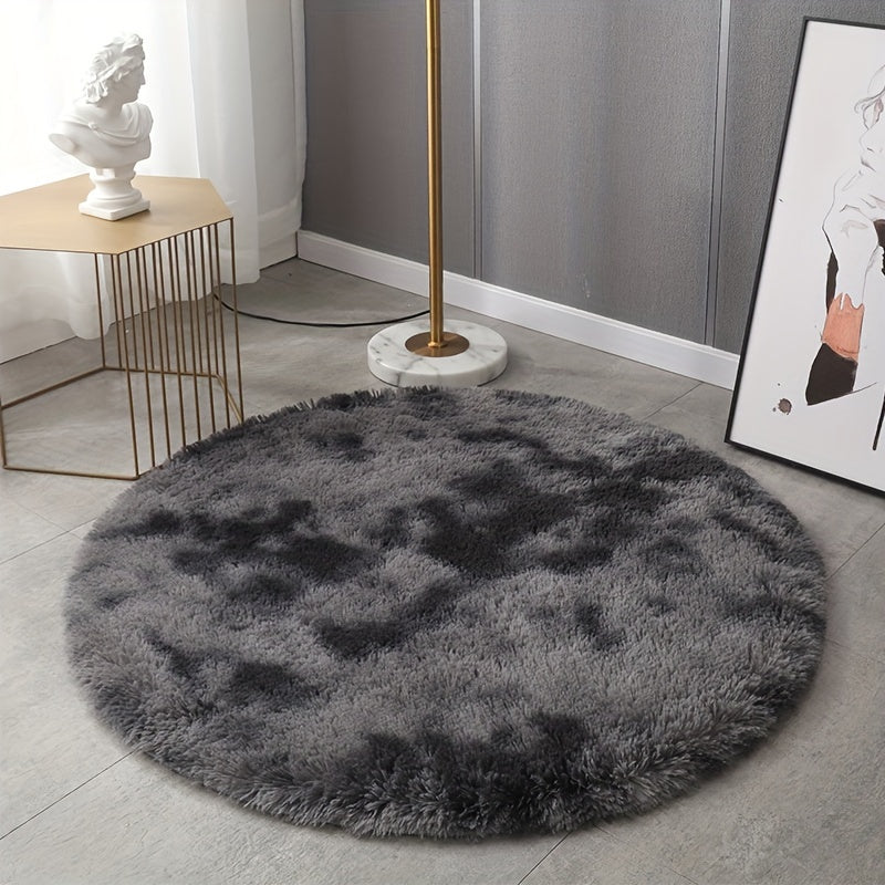 Plush Round Carpet Soft Stain-Resistant Slip-Resistant for Bedroom Living Room