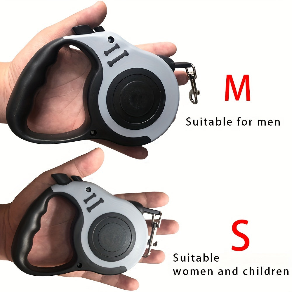 Dog Leash 10-Foot Retractable Dual Switch Polyamide Comfortable Grip