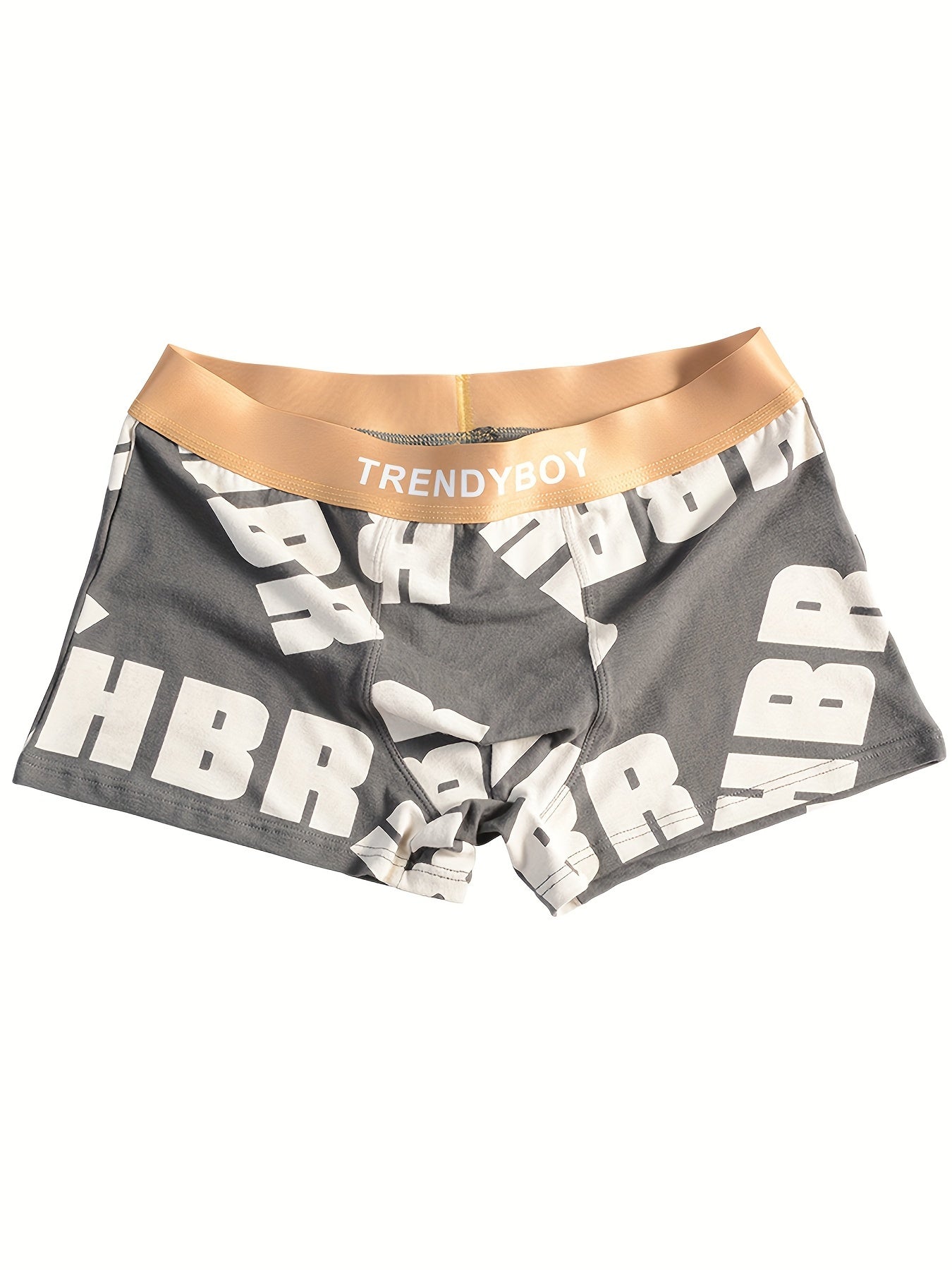 Men's Cotton Boxer Briefs with Elastic Waistband and Random Colors