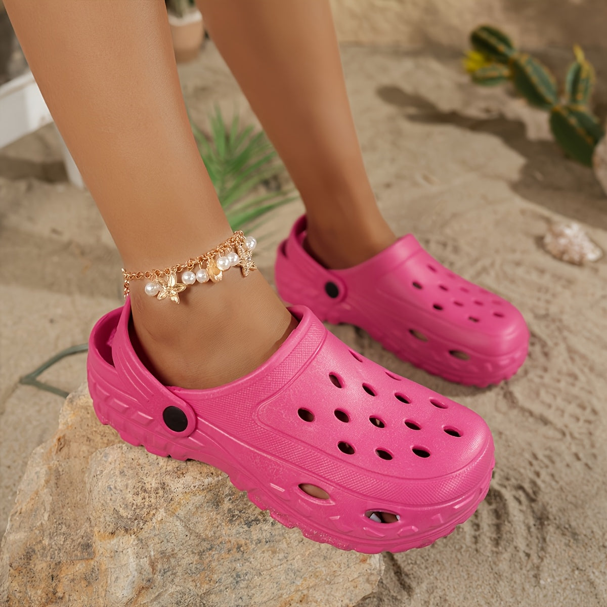 Women’s Thick-Soled Anti-Slip EVA Garden Shoes Casual Slip-On Mules Indoor Outdoor