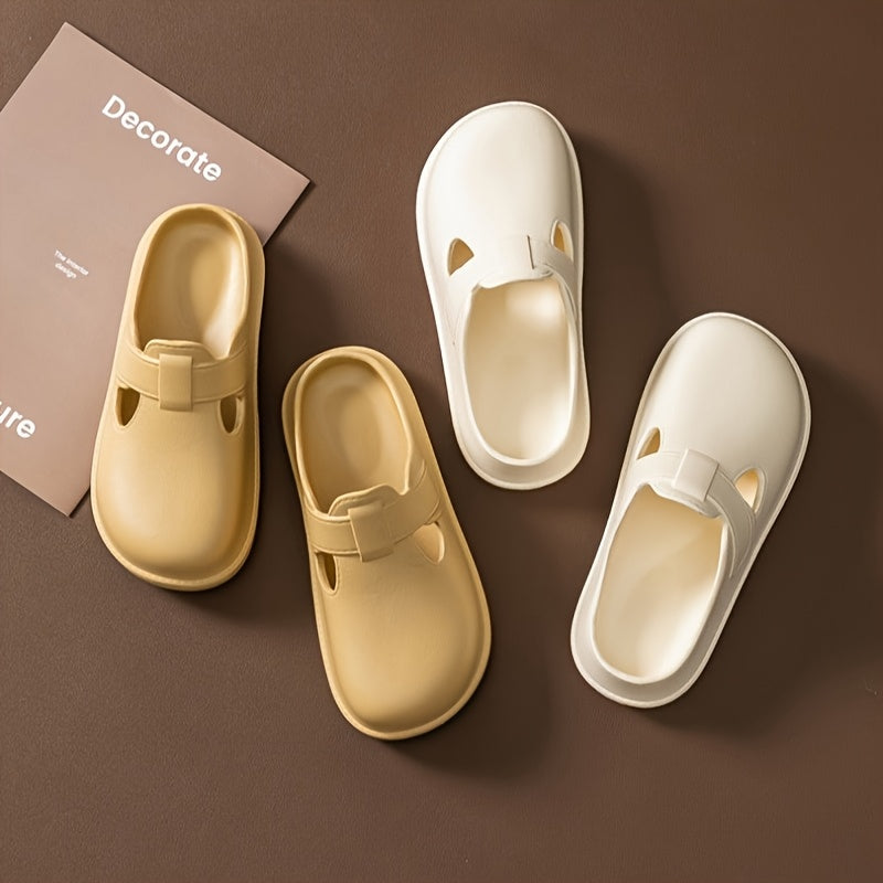 Women's Minimalist One-Hole Slide Shoes Casual Lightweight Comfortable Black