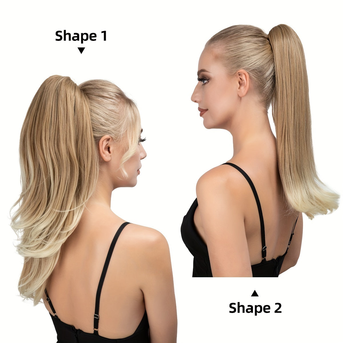 Women's Synthetic Curly Wave Ponytail Extension with 180° Rotating Claw Clip