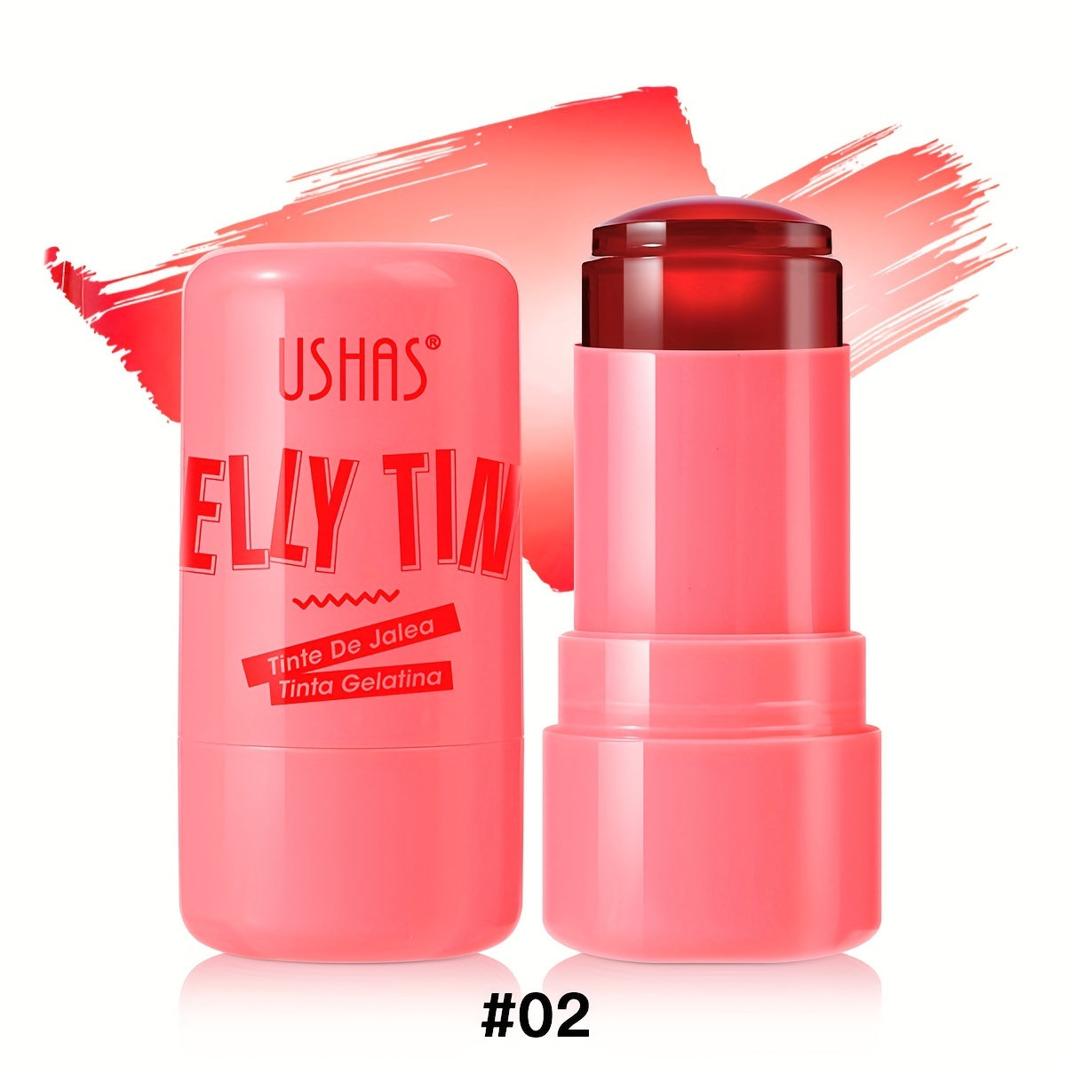 3-in-1 Suv o'tkazmaydigan Blush Stick Tabiiy pushti uchun lablar, ko'zlar va yonoqlarga