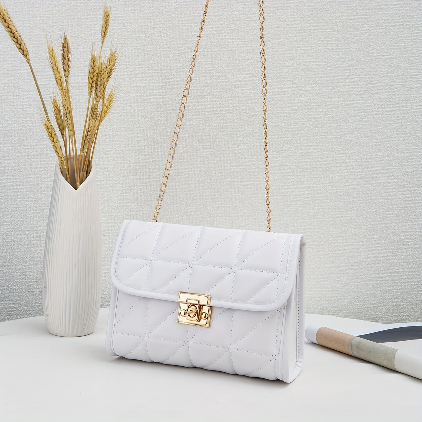 Crossbody Bag for Women Faux Leather Casual Solid Color Daily Commute