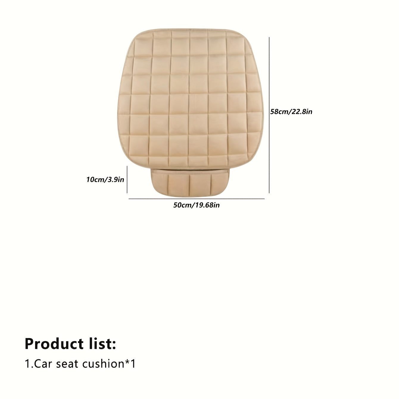 Almohadilla de asiento para coche de felpa, sin respaldo, antideslizante, para otoño e invierno, asiento cálido