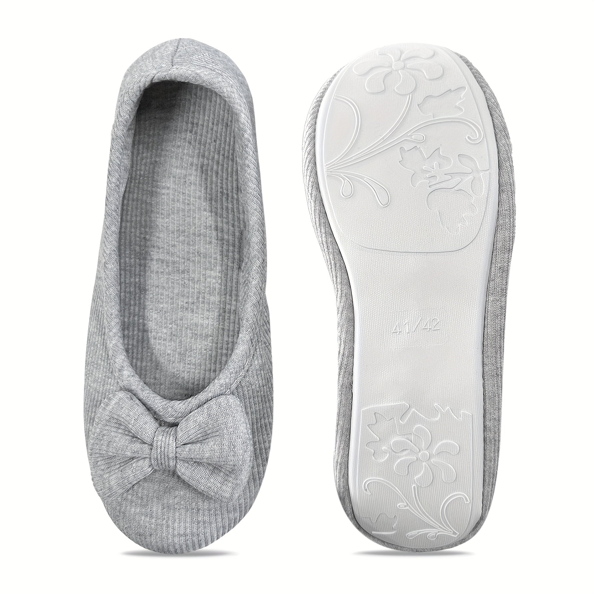 Zapatos de ballet de color sólido para mujer, zapatos cómodos antideslizantes