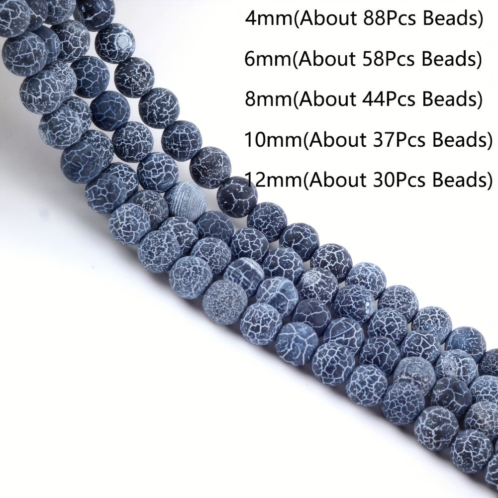 Tabiiy rang-barang shisha agate tanelari 4/6/8/10mm, zargarlik buyumlari uchun taqinchoqlar va uzuklar qilish