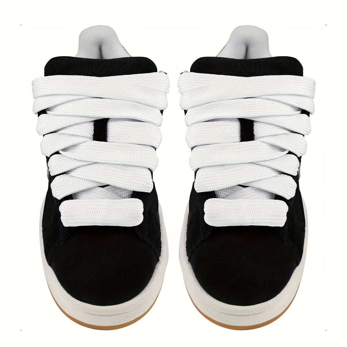 Unisex Wide Shoelaces for Sneakers and Casual Shoes, Stylish Flat Laces