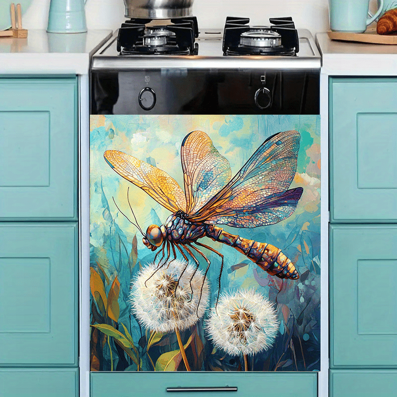 Qushchala idish-tovoq mashinasining eshigi magnit, suv o'tkazmaydigan PVC, jonli dizayn, 58.5x65 sm