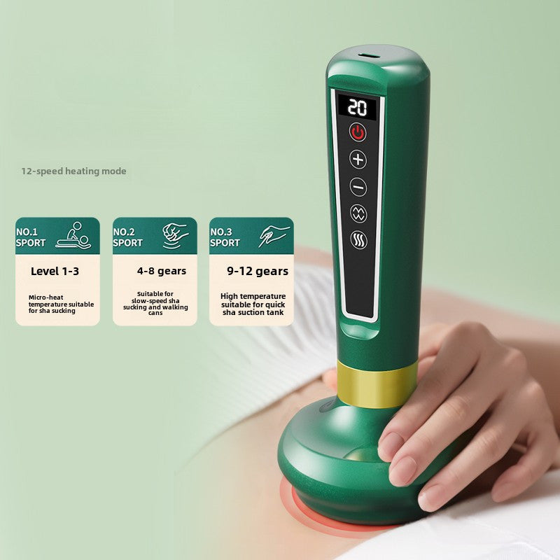 Adjustable 12-Level Digital Body Massage Device with USB Charging and Lithium Battery