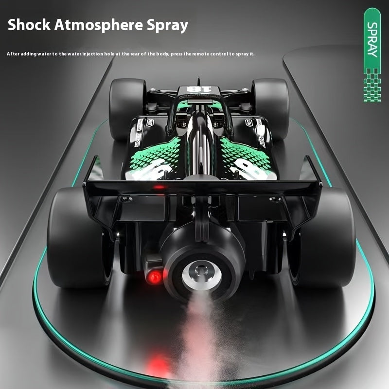Coche de control remoto recargable de alta velocidad, batería de litio de 500mAh, cuerpo de plástico operado por empuje inalámbrico, rojo y negro