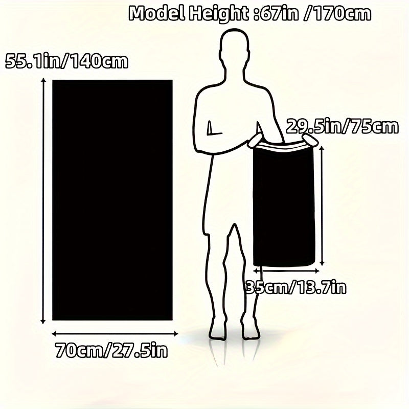 Set of 2 Soft Touch Striped Bath Towels Quick-Drying Highly Absorbent for Home Spa