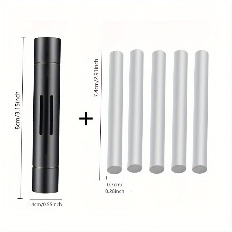 Car Air Freshener Set 6pcs Alloy Vent Clip Fragrance Refills for Car Interior