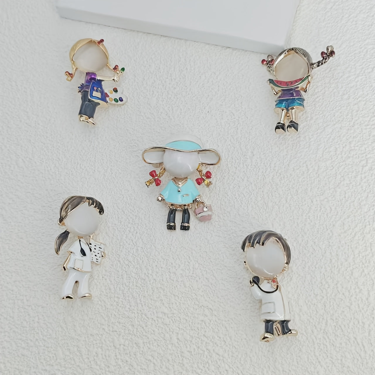 Set of 1/2/3 Elegant Enamel Alloy Brooch Pins for Sweaters Shirts and Suits