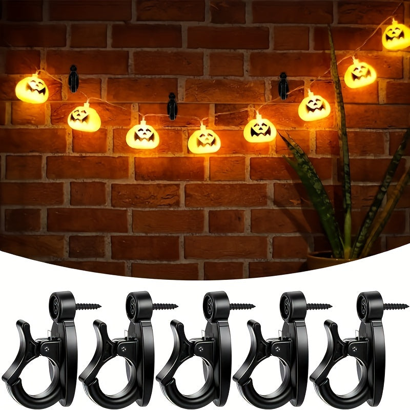 10Pcs Black Screw-In Hooks for Hanging Lights Plants Wind Chimes
