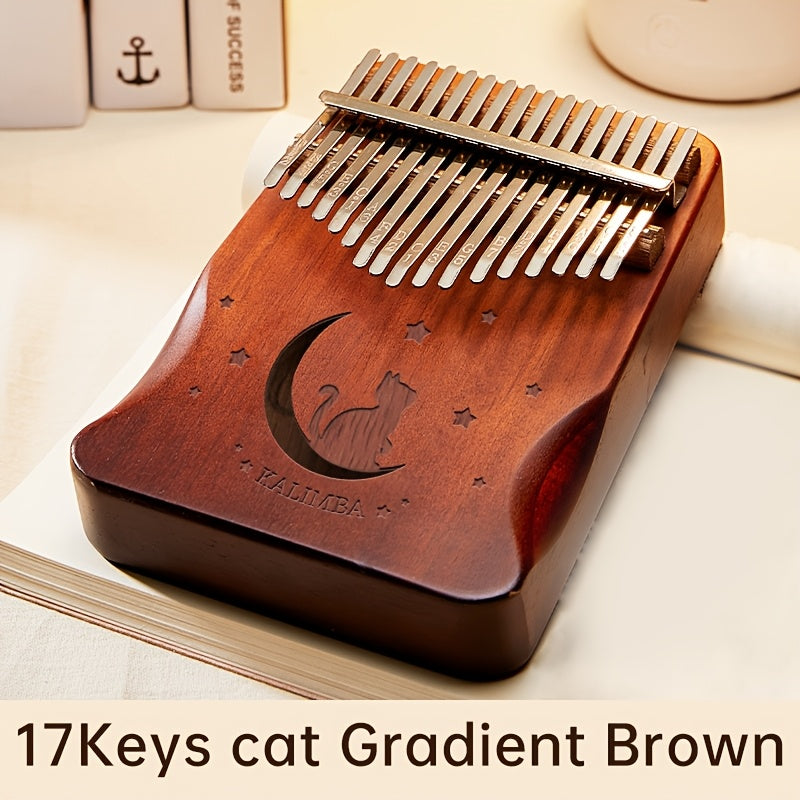 Boshlovchilar uchun 17-Tonli Thumb Piano Kalimba, aralash rang va 17 ta kalit bilan