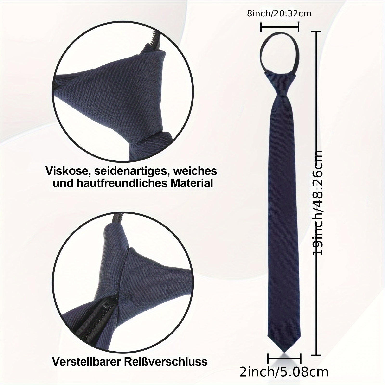 Set of 4 Men's Pre-tied Neckties for Business Attire