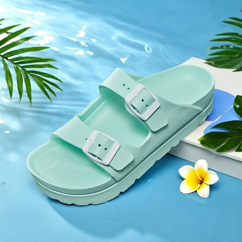 Женские нескользящие с открытым носком EVA сандалии для прогулок легкие повседневные туфли