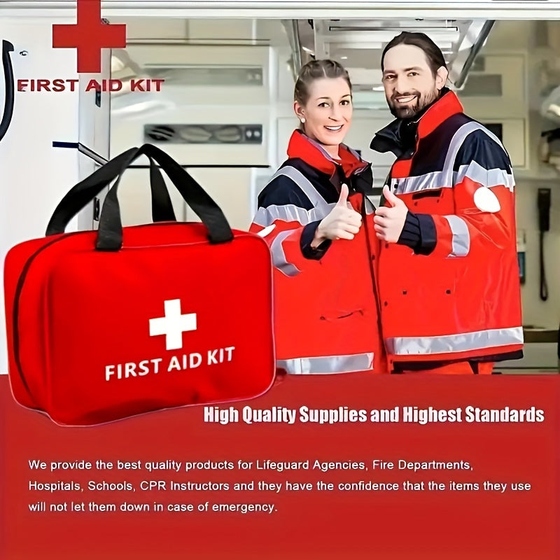 Luxury Red First Aid Kit 200/210 Pieces for Hunting Hiking Camping Emergencies