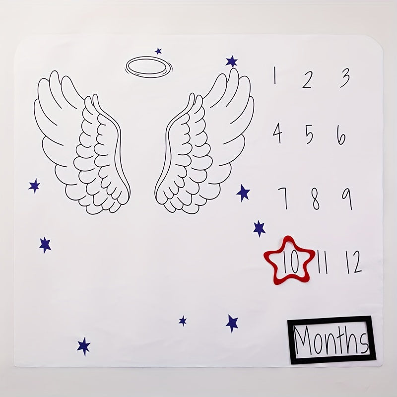 Baby Photography Blanket Soft Cotton Milestone Prop for Newborns and Monthly Photoshoots