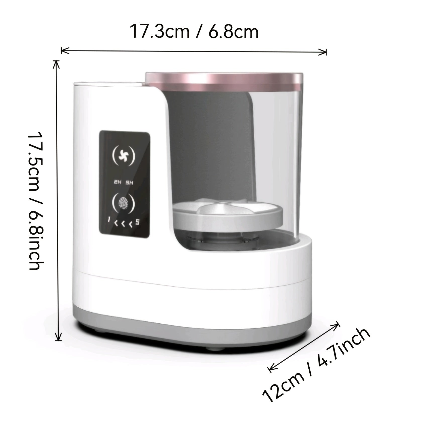 Avtomatik 3-in-1 makiyaj cho'tkasi tozalash va quritgich uchun bracket, Type-C interfeys bilan, 850RPM