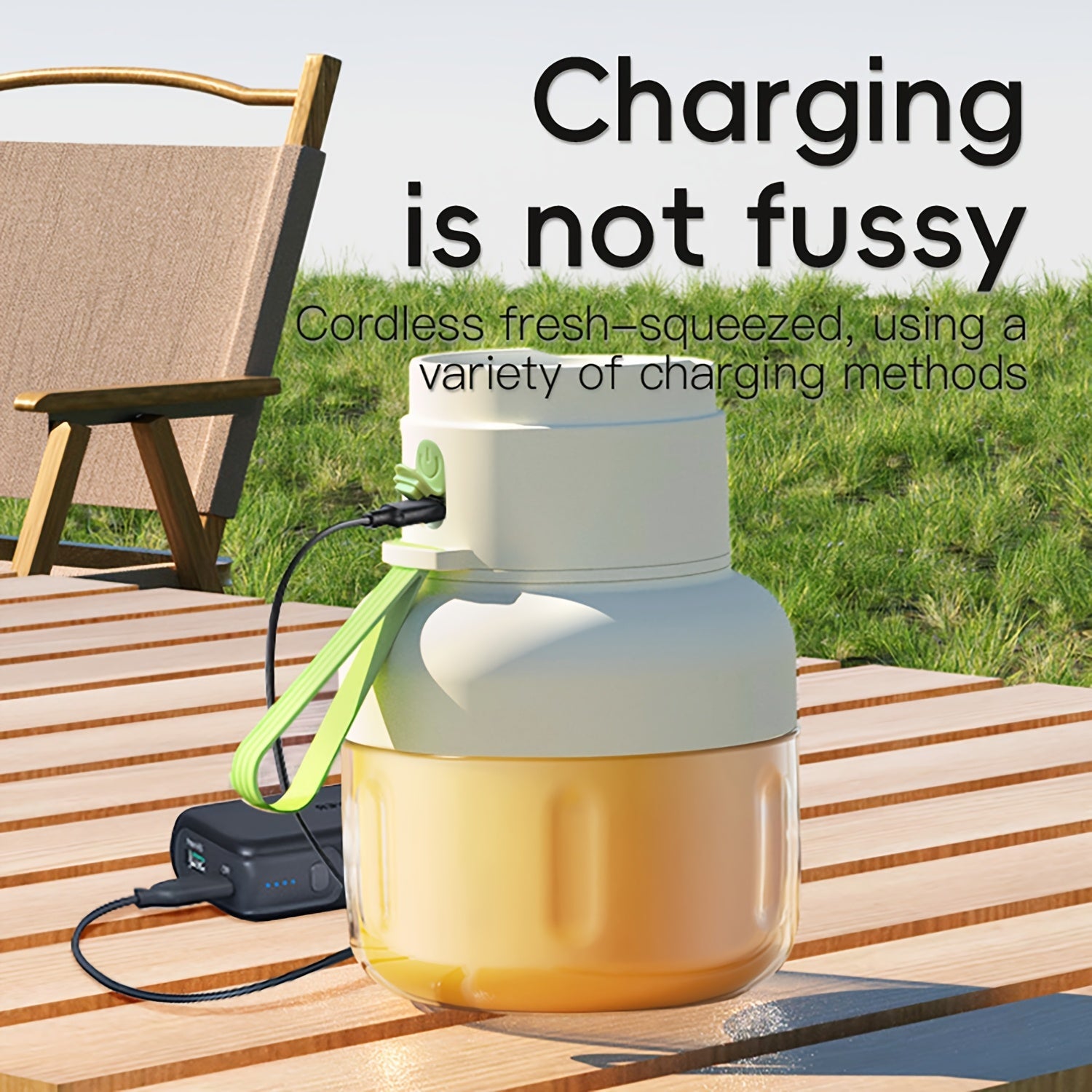 Portable Juicer Cup with 12-Blade System USB Rechargeable Compact and Versatile