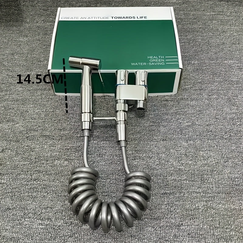 Dual Outlet Toilet Valve Chrome Finish Water-Saving Wall Mount Easy Installation