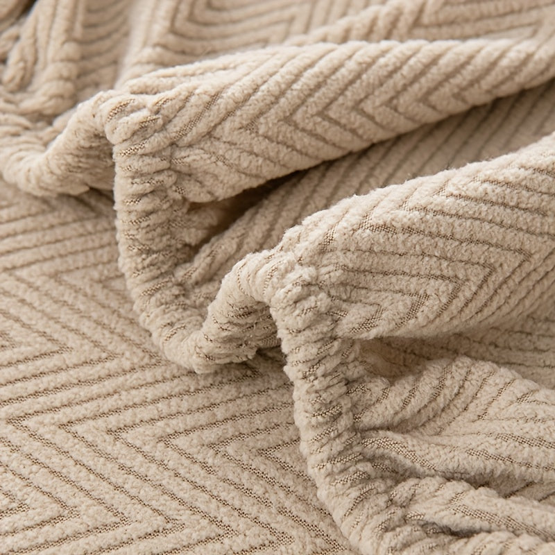 All-Season Solid Color Sofa Cover for Pets and Scratches Protection