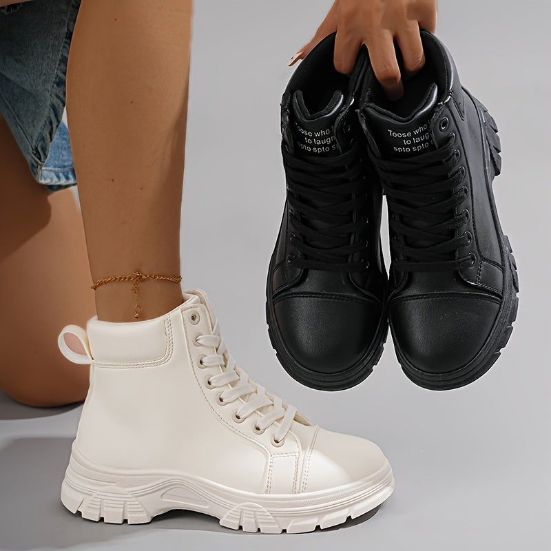 Women's Water-Resistant Low-Heel Hiking Boots with Cushioned Insole