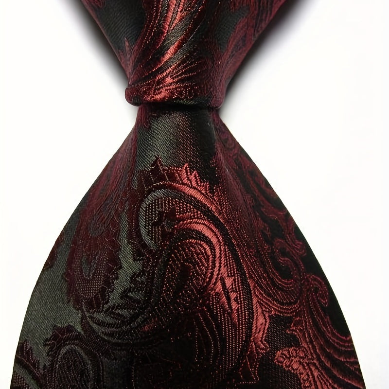 Men's Classic Neckties with Intricate Patterns for Formal and Gifting Occasions