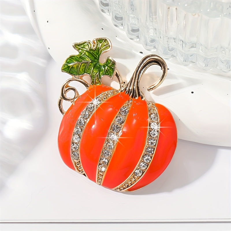 Women's Halloween Brooch Pin Alloy Pumpkin Irregular Plant Shape Lapel Accessory