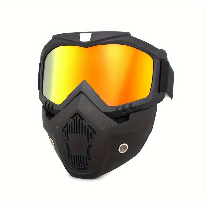 Full Face HD Transparent Windproof Sandproof Welding Protective Goggles with Mask