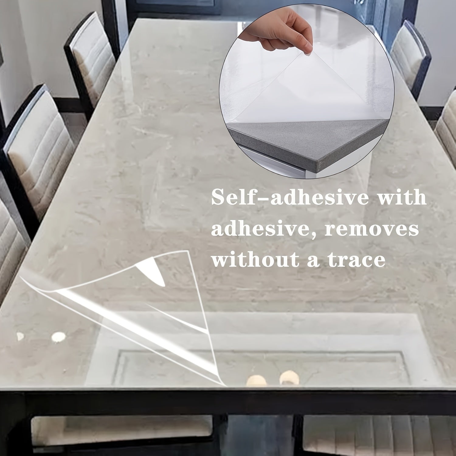 Self-Adhesive Protective Film for Wood and Marble Surfaces, Easy Peel, PVC