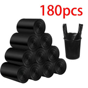 180 Pack Heavy Duty Black Plastic Garbage Bags Leak-Resistant Thickened Trash Bags