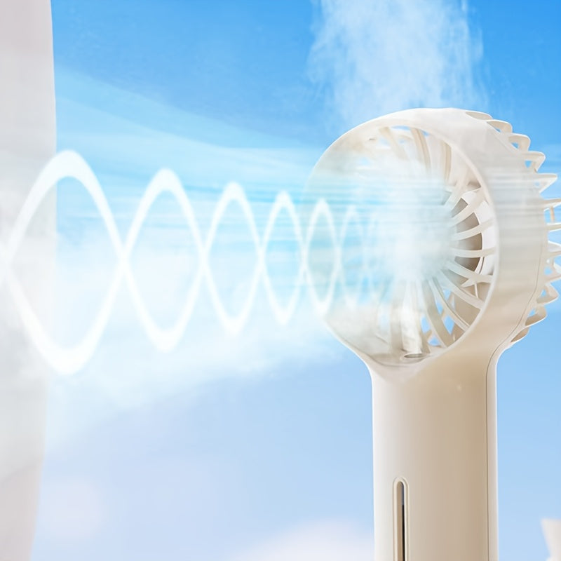 Portable Mist Spray Fan with USB Charging 3-Speed Rechargeable Battery for Skincare and Travel