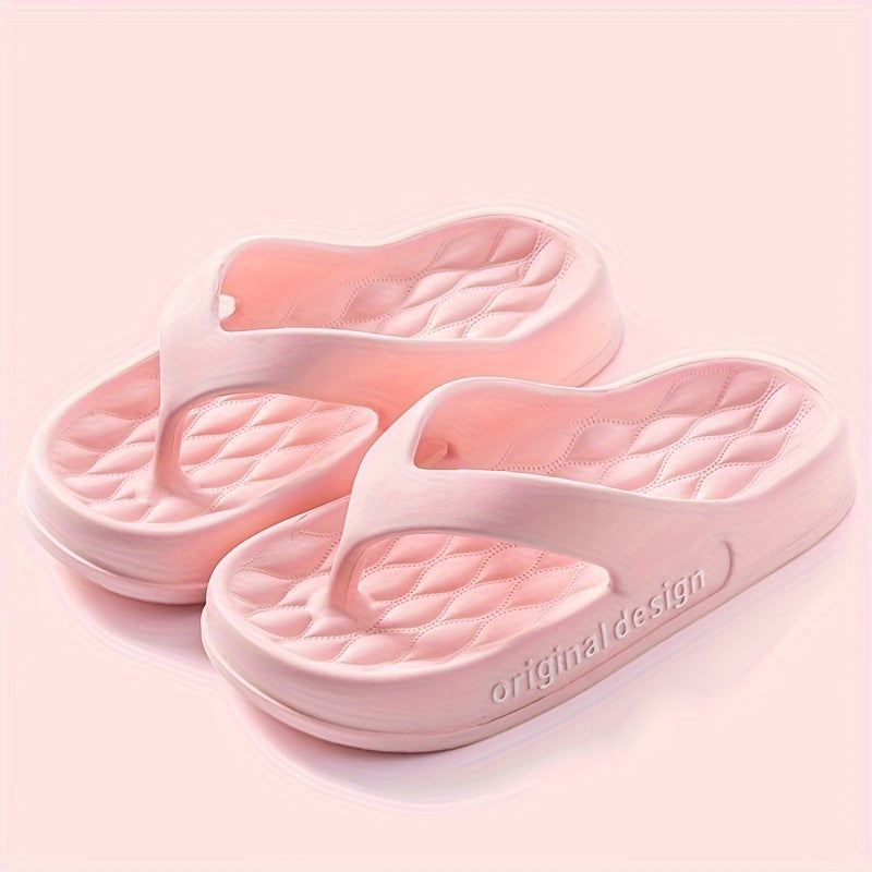 Women’s Rubber Letter Print Flip Flops Casual Summer Slides