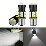 2 Pack White LED Brake Light Bulbs 1156 P21/5W Turn Signal Reverse