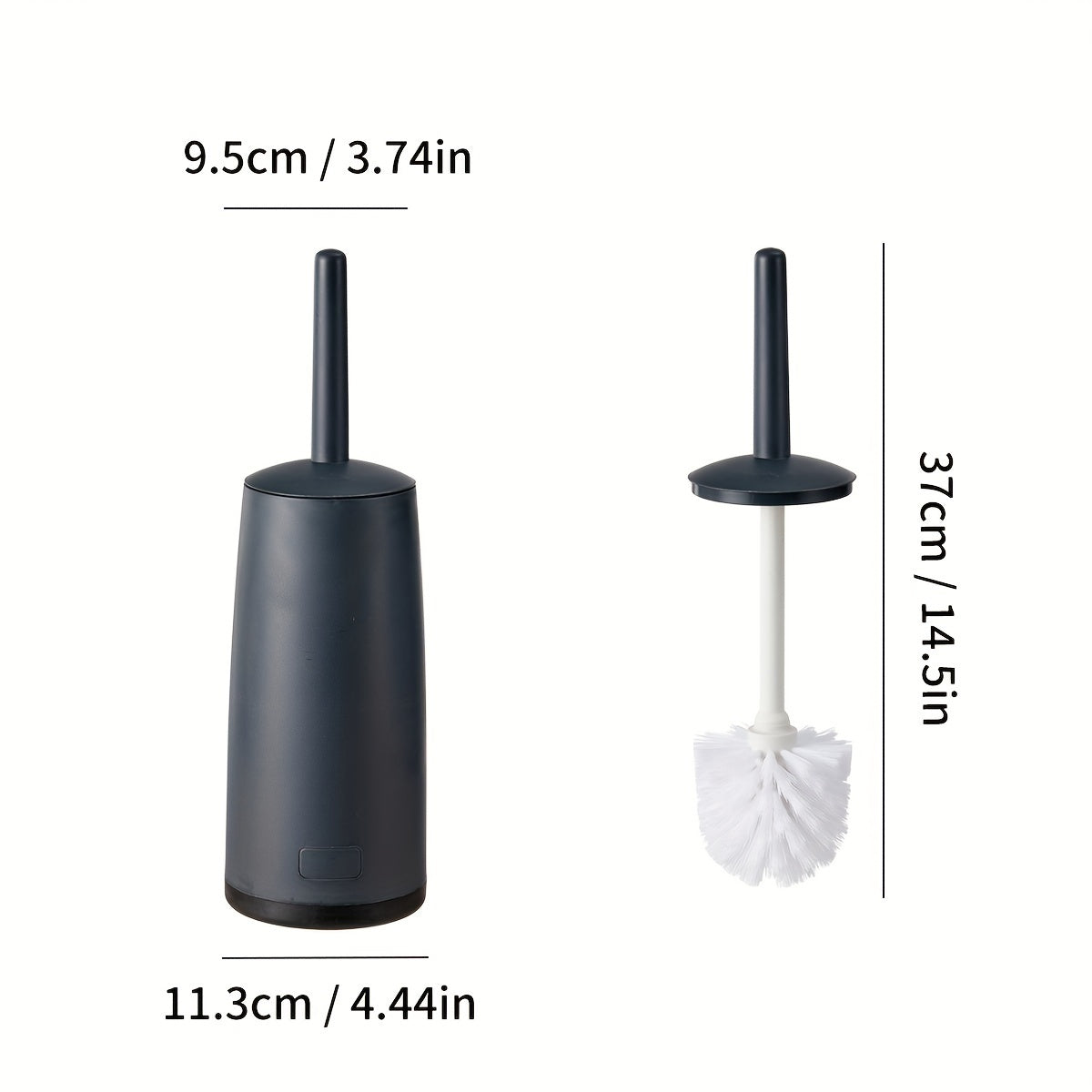 Long Handle Toilet Brush with Splash-Proof Base and No Dead Corner Design
