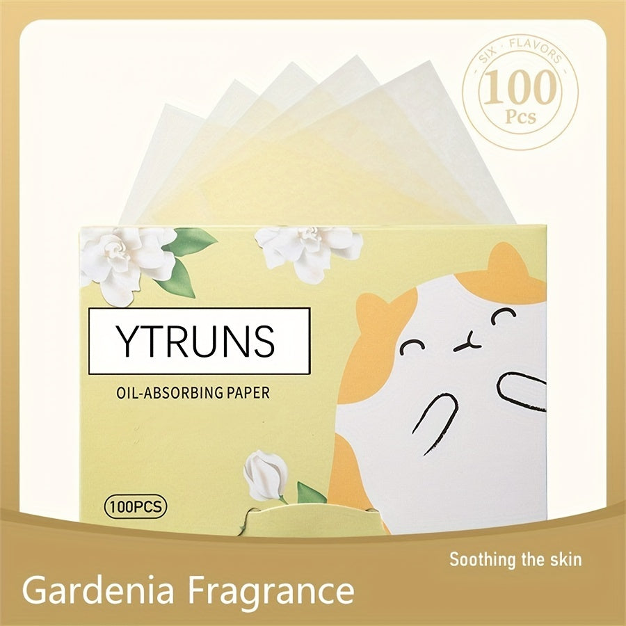 Унисекс бумага для поглощения масла с древесным углём и цветочным ароматом для умывания