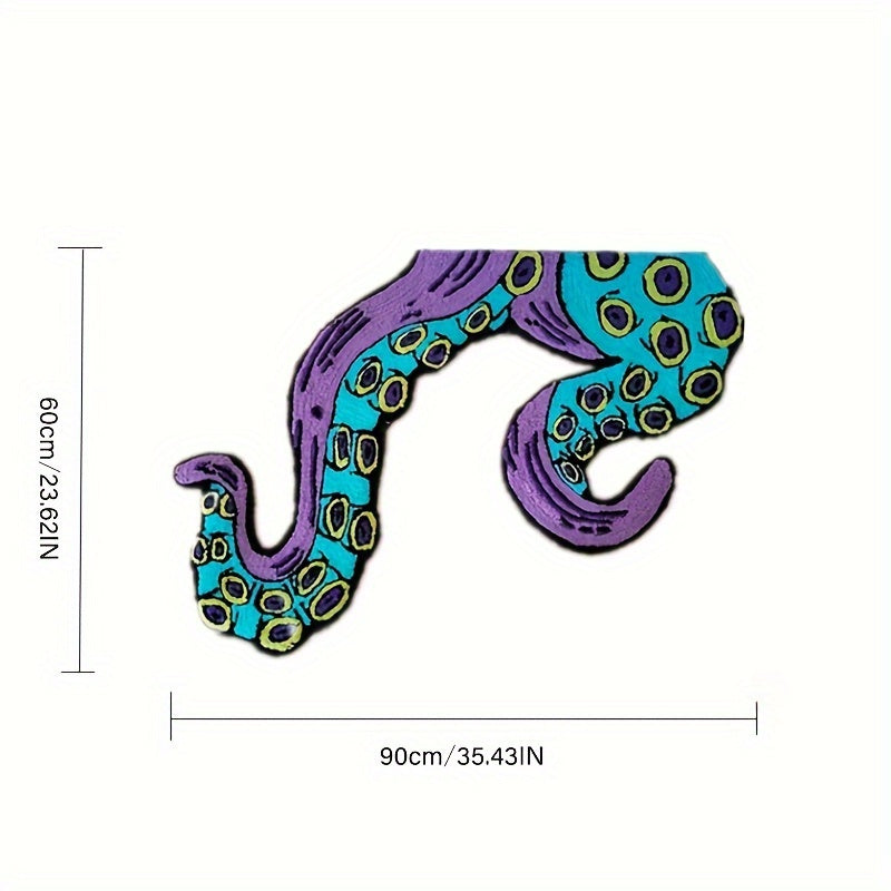 Nizomga kirmaydigan shakldagi oktopus shag gilam - Polyesterdan tayyorlangan, mashinada yuvish mumkin - Uy yotoqxonasiga, yashash xonasiga yoki hammom dekoriga juda mos, Rojdestvo bayrami xonalarini bezash uchun ajoyib
